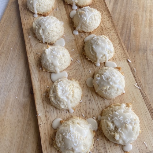 lemon coconut shortbread cookies