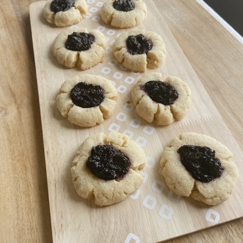 lemon blueberry thumbprint cookies