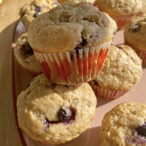 healthy blueberry muffins