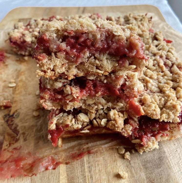 Strawberry Crisp Bars